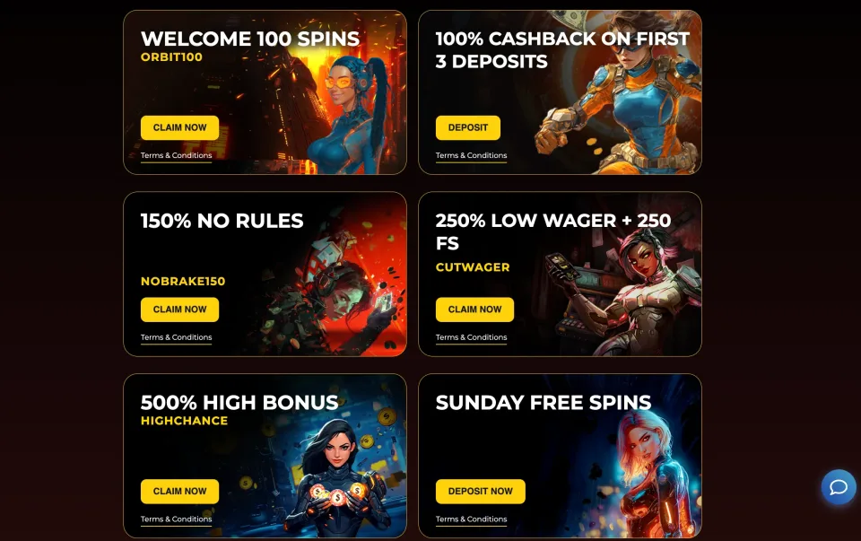 Orbit Spins promo codes and weekly promotions Canada